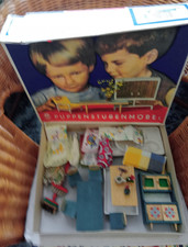 Puppenstubenmöbel Küche  Möbel Holz Wäsche Blumen  Ersatzteile +Orginalkarto