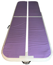FBSPORT Airtrack Matte Aufblasbar 3m, Verdickt 10cm mit Luftpumpe Purple Green