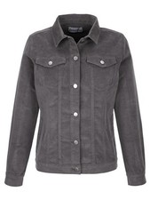 STRETCH-CORD-JACKE dark grey ~ grau CORDJACKE GR.46 NEU