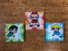 Selbstgemalt - Wandbilder - Leinwände - Powerpuff Girls - UNIKAT