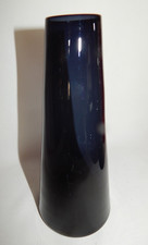 Hirschberg Glas Vase stahlblau