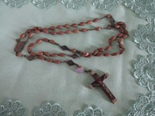 Rosenkranz Kette Holzperlen antik