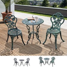 3x Aluguss Bistro Set