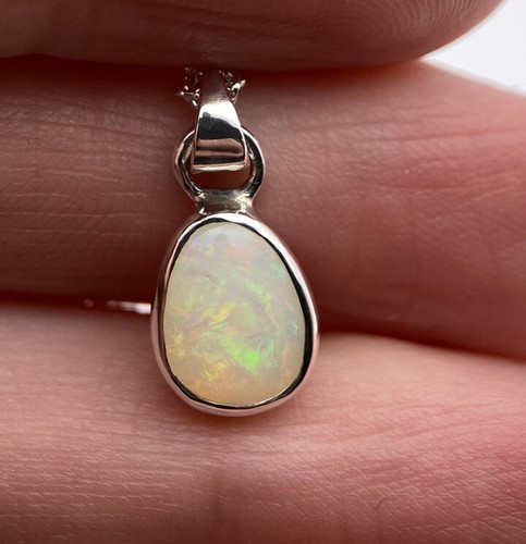 Opal kette silber - kette, mit