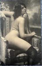 Vintage Postkarte Nackte Dame