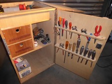 Werkzeugwagen Holz mit Inhalt