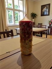 Große Vintage Reliefkerze aus