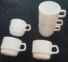 Arcopal Arcoroc France 2x Tasse weiß AUSWAHL bis 29 Stk stapelbar