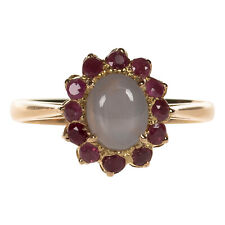 Damen Ring in Gold 750 mit 1,9 ct. Sternsaphir & 0,68 ct. Rubinen Gr. 63 (D3066)