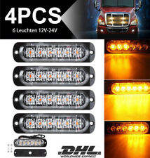 4 X LED Auto Frontblitzer Orange Blitzlicht Warnleuchte LKW Strobe Licht 12V 24V