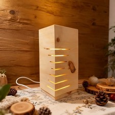 Tischlampe aus Zirbe dimmbar