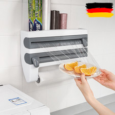 Wandrollenhalter Küchenrollenhalter Alufolie Frischhaltefolie Schneidabroller DE