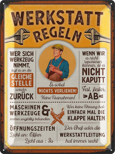 Xxl retro blechschild - xxl,