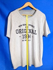 IDENTIC   T-Shirt mit Aufdruck,    Gr XL,   Farbe Grau,   Gewicht 210g