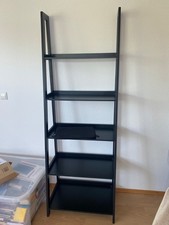 Leiter Regal Wally in schwarz und weiß/ Hochglanz