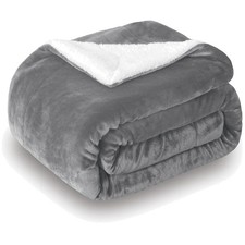 Sherpa Decke Grau Kuscheldecke