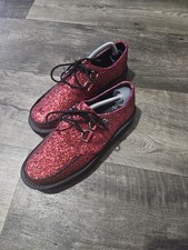 T.U.K. /TUK Rote  Glitter Damen CREEPERS Gr.37 von TUK/ England