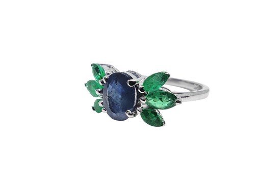 Silber saphir verlobungsring - saphir,