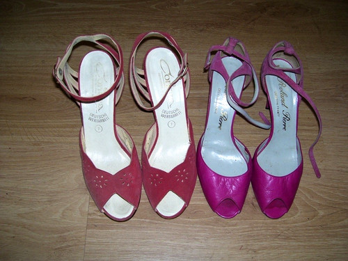 Paar leder pumps - 2,