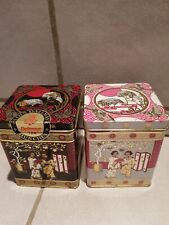 2 Alte Teedosen/Blechdosen Japan Reto Stil