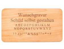 Schild personalisiert aus Holz