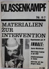 Klassenkampf. Materialien zur