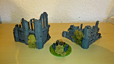 Games Workshop Warhammer 40000 Tabletop Gelände, Ruinen, Plastik und Kunstmoos