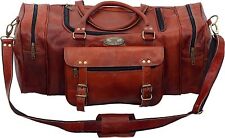 Leder Vintage Reisetasche Reise Fitnessstudio Übernachtung Tasche Herren echt...