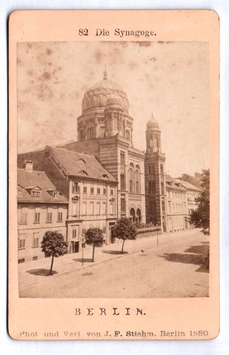 Cdv foto berlin - foto, synagoge