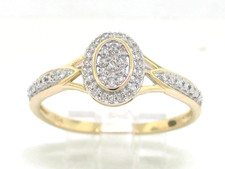 Diamant Ring 417 Gelbgold 10K Gold  39 Diamanten romantischer Ring
