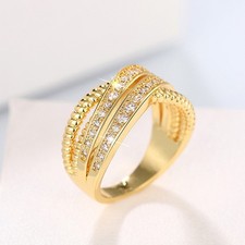 Damen Ring in Gold Zirkonia