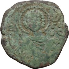 Byzanz Christus  Follis Bronze
