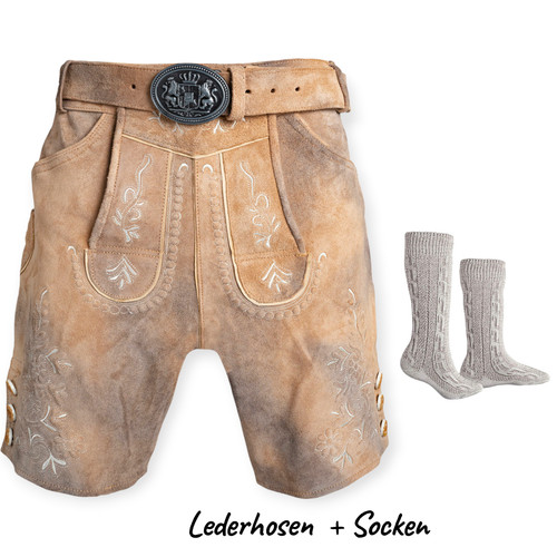 2tlg set trachtenlederhose - 2tlg,