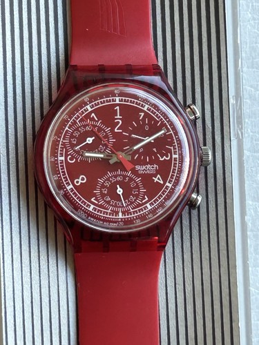 Swatch chrono rouge scr - rouge,