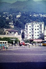 Dia Foto Slide Locarno Schweiz Piazza Statione Hotel Garni Montaldi 1969