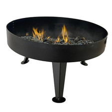 Feuerschale Garten 40 cm – Hitzebeständig, Schwarz, für Lagerfeuer, Grill & Kess