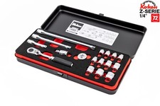 Koken Z-Serie Steckschlüssel-Satz 1/4" mit 72Z. Knarre, 17tlg.