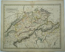 Antike Karte der Schweiz von