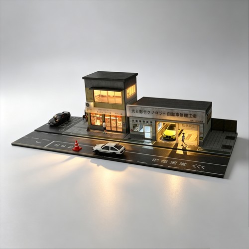 Diorama garageszene led - garageszene,