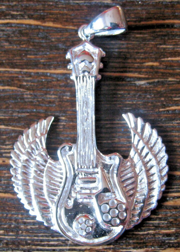 Gitarre anhänger 925 silber - gitarre,