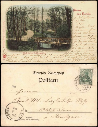 Ansichtskarte hanau blick - hanau,