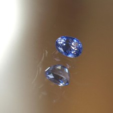1 Saphir Ceylon unbehandelt facettiert 0,82 ct oval 4 x 3,9 x 5,5 mm Safir