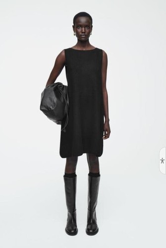 Women cos dress black wool - cos,