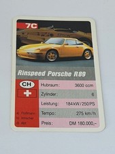 Porsche -  Rinspeed R89    - Einzelkarte - Quartett  (3)