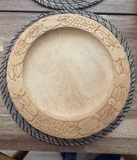 Ø 31 Cm Wunderschöner Vintage Wandteller Holzteller Deko
