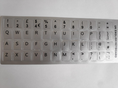 Silber tastaturaufkleber - £,