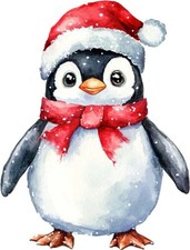 Bunte Weihnachten Pinguin