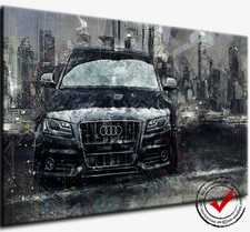 Audi RS5 SCHWARZ BILD LEINWAND