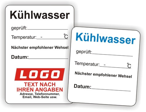 Kühlwasser service aufkleber - service,