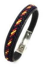 Pulsera cuero bandera España